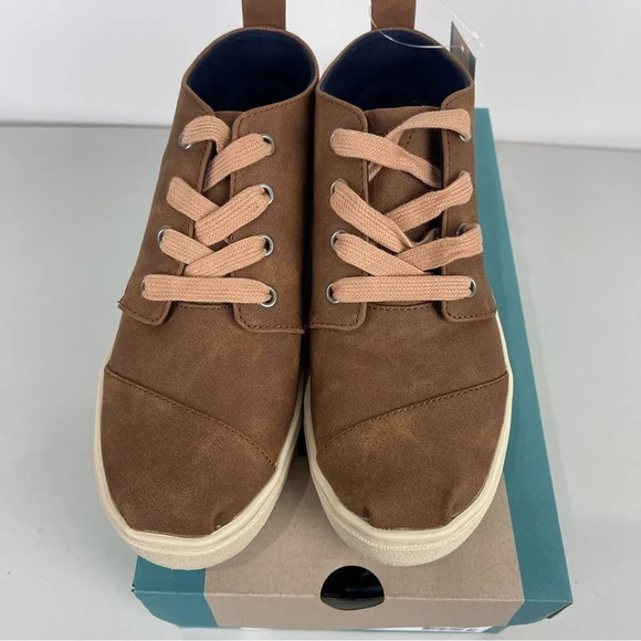 NEW TOMS Botas Cupsole Toffee Microsuede Sneakers Size 4 Youth Boys - Picture 4 of 9